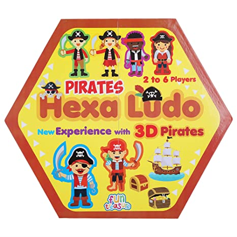 ToyTub Pirates Hexa Ludo with 3D Pirates