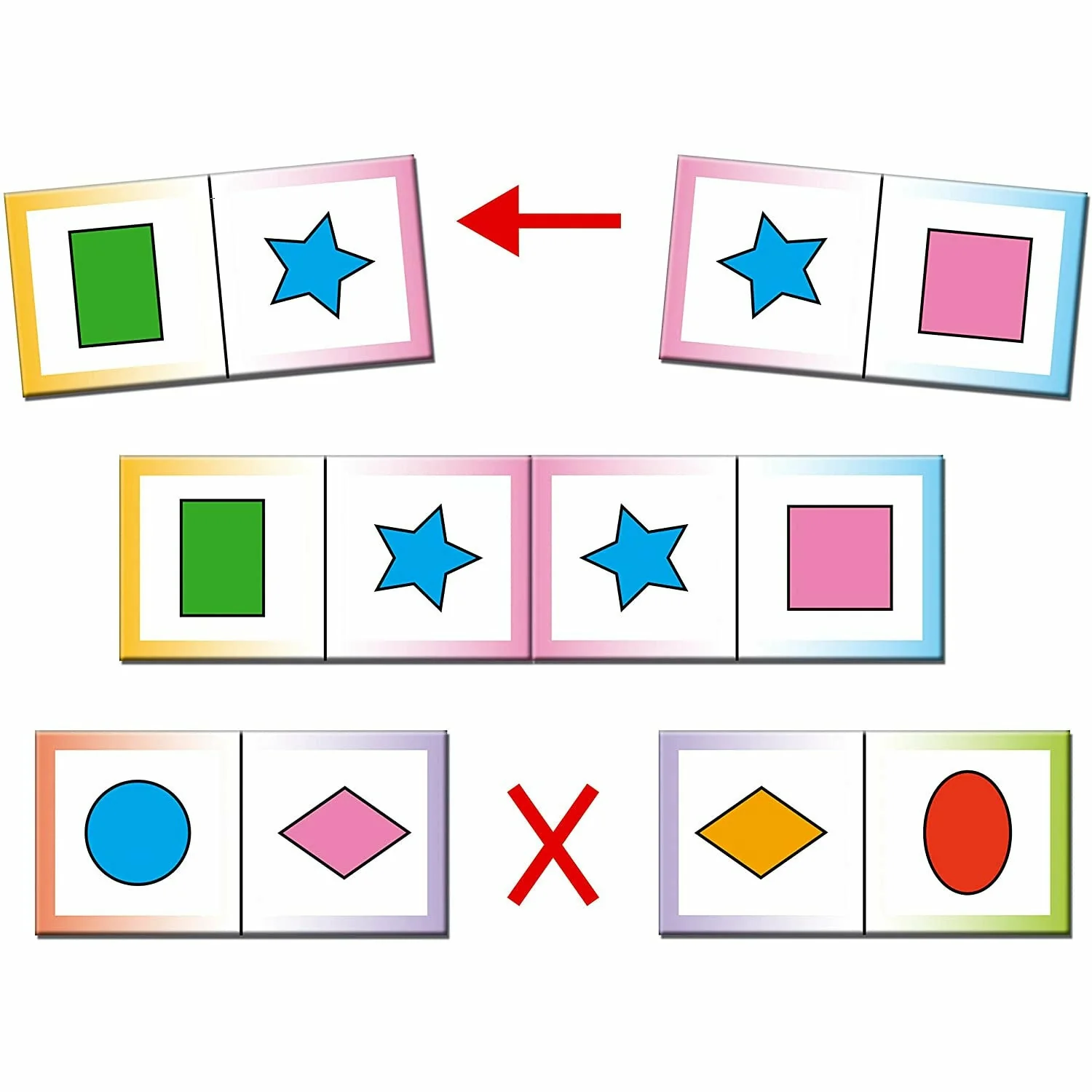 Frank Shapes and Colours Domino (28 Pieces)