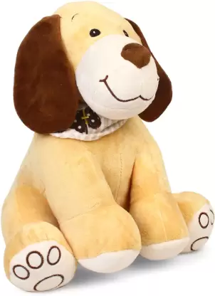 Uttam Toys My Baby Excel Sitting Dog with Bone Muffler