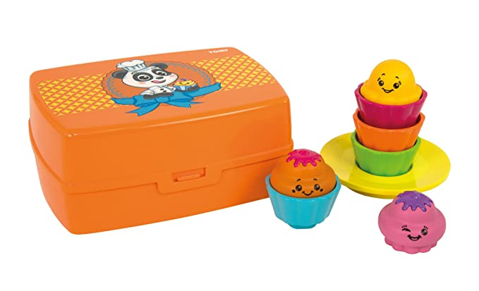 Funskool Tomy Toomies Shake and Sort Cupcakes Toy (Orange)