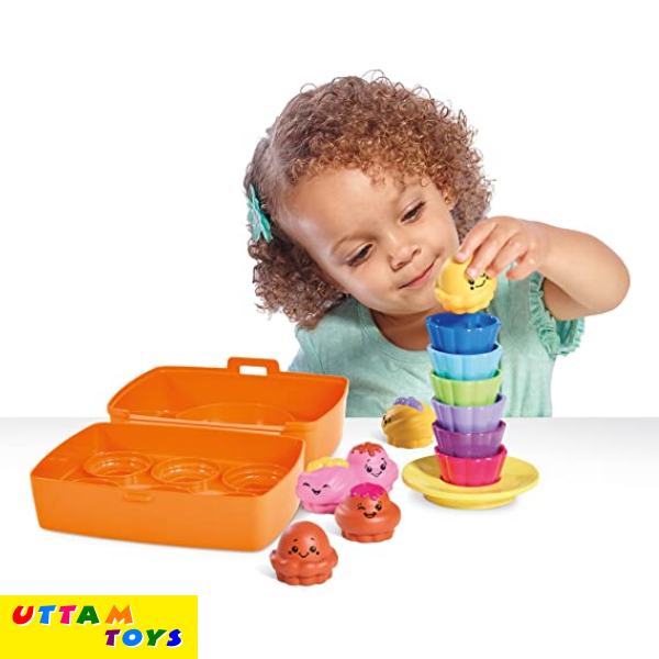 Funskool Tomy Toomies Shake and Sort Cupcakes Toy (Orange)