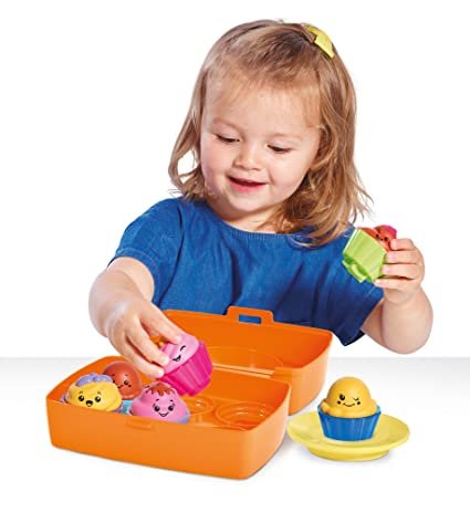 Funskool Tomy Toomies Shake and Sort Cupcakes Toy (Orange)