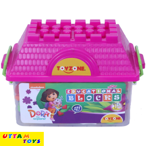 Toyzone Dora Educational Hut Blocks-121 PCS