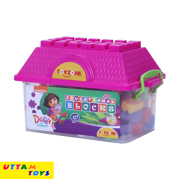 Toyzone Dora Educational Hut Blocks-121 PCS