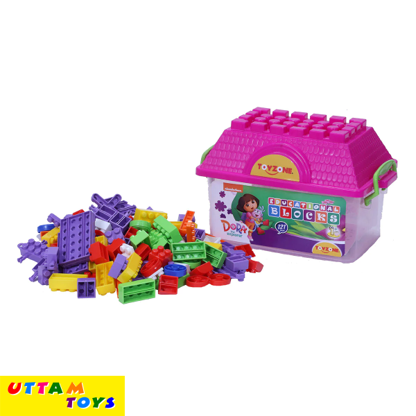 Toyzone Dora Educational Hut Blocks-121 PCS