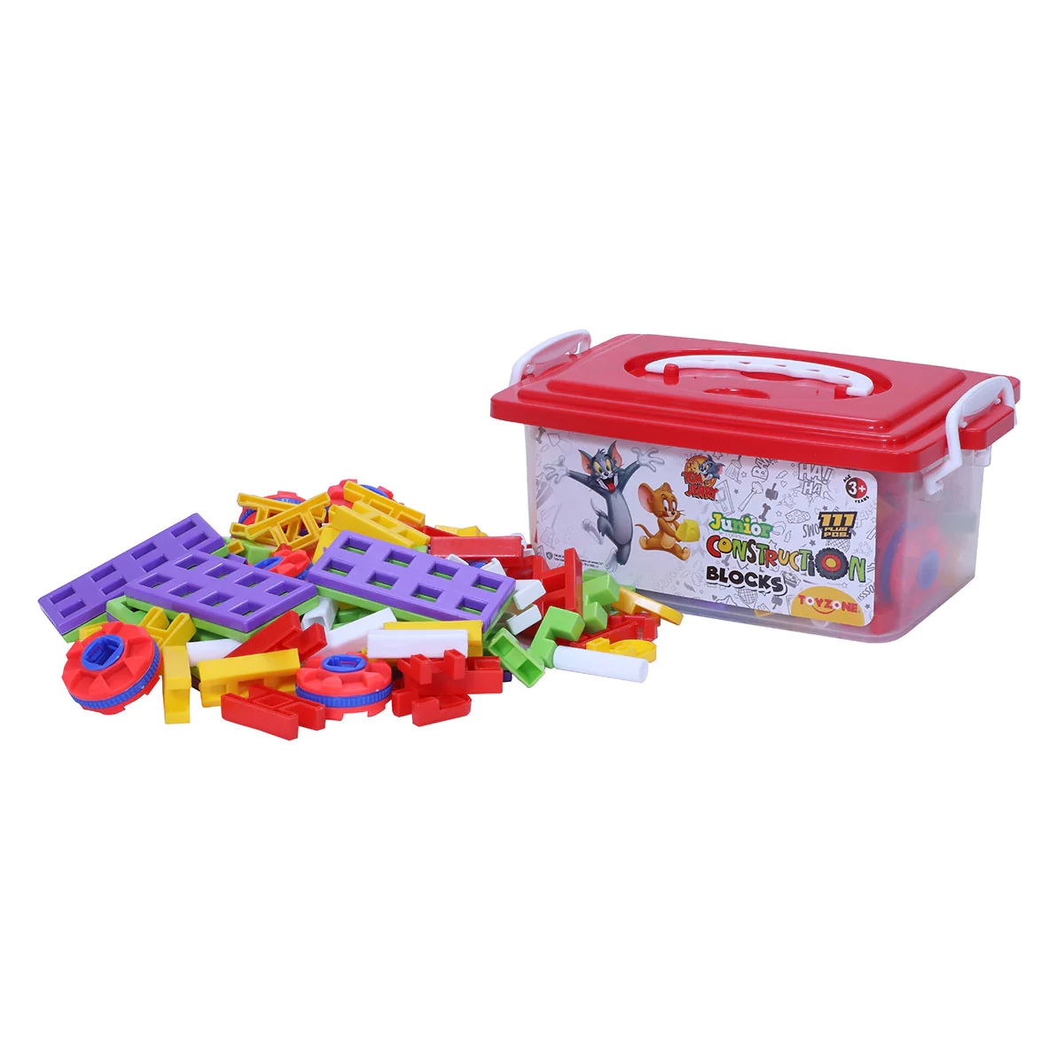 Toyzone Tom & Jerry Junior Construction Blocks (111pcs)