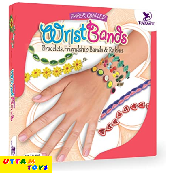 Toy Kraft Paper Quilling - Wrist Bands, Multi Color