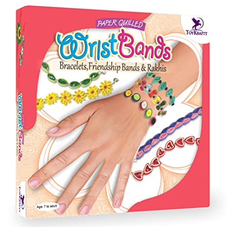Toy Kraft Paper Quilling - Wrist Bands, Multi Color
