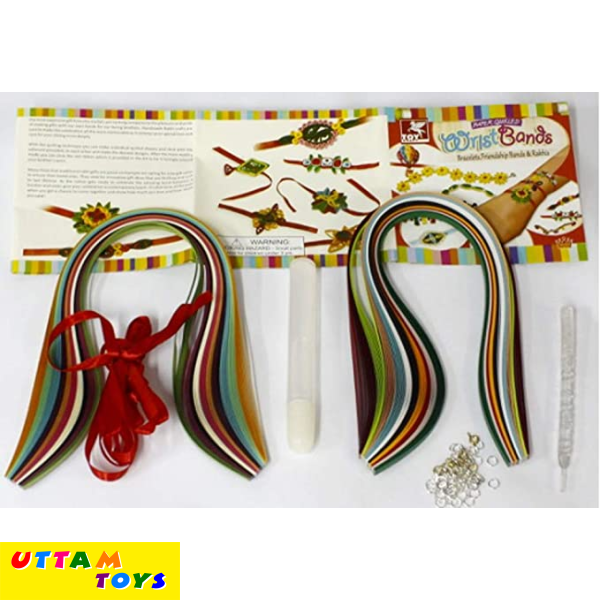 Toy Kraft Paper Quilling - Wrist Bands, Multi Color