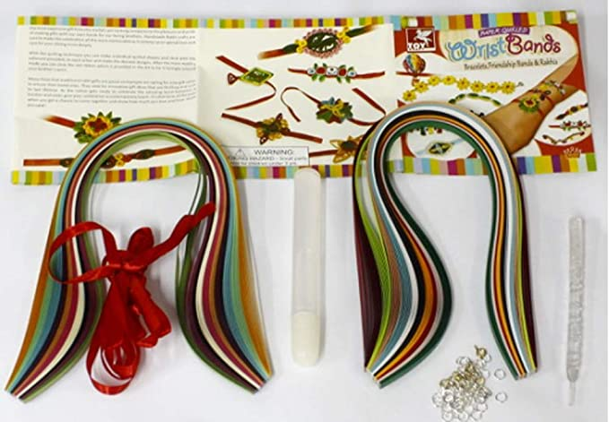 Toy Kraft Paper Quilling - Wrist Bands, Multi Color