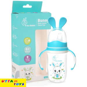 R for Rabbit Bunny Baby Spout Sippy Cup Bottle -240 ML