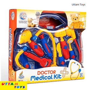 Ratna's Doctor Medical Kit Toys with 8 Different Medical Instruments Along with Portable Medical Clinic Suitcase