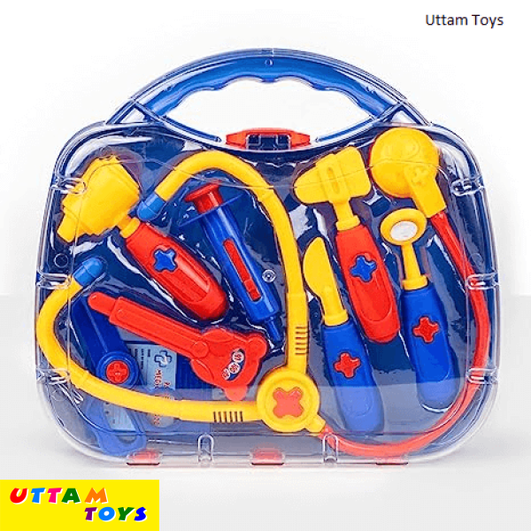 Ratna's Doctor Medical Kit Toys with 8 Different Medical Instruments Along with Portable Medical Clinic Suitcase
