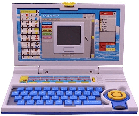 Uttam Toys English Learner Educational Notebook / Laptop with Mouse Control Multicolor