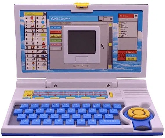 Uttam Toys English Learner Educational Notebook / Laptop with Mouse Control Multicolor