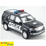 Centy Toys Plastic Police Interceptor Fortune Pull Back Car- Black