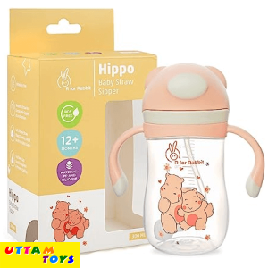 R for Rabbit Premium Hippo Baby Straw Sipper Bottle