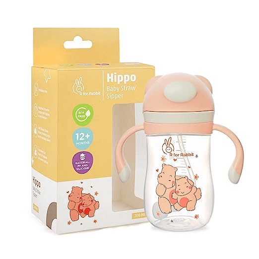 R for Rabbit Premium Hippo Baby Straw Sipper Bottle