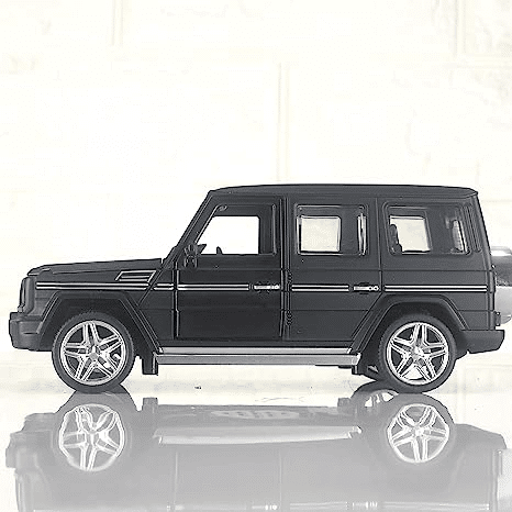 Uttam Toys Alloy Metal Black Mat Mercedes G Wagon Pull Back Die-cast Car Scale Model Mini Auto Toy