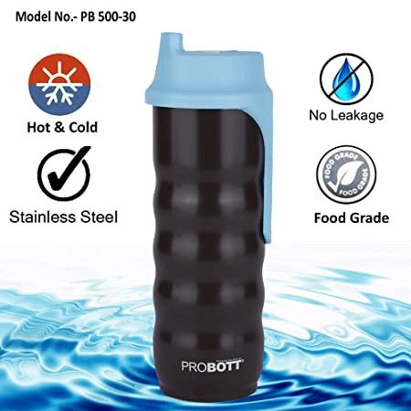 Probott Thermosteel Spring Shaker for Protein Shake Gym 500ml
