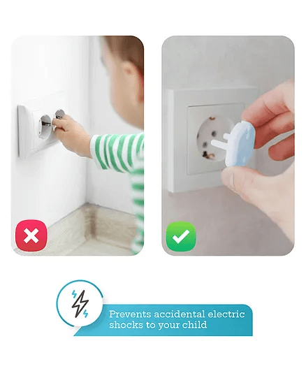 R for Rabbit Protector Socket Cover Guards Pack of 6 - White