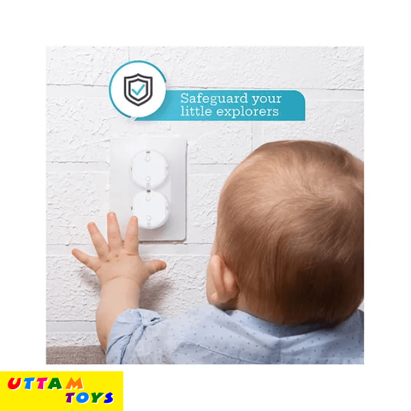 R for Rabbit Protector Socket Cover Guards Pack of 6 - White
