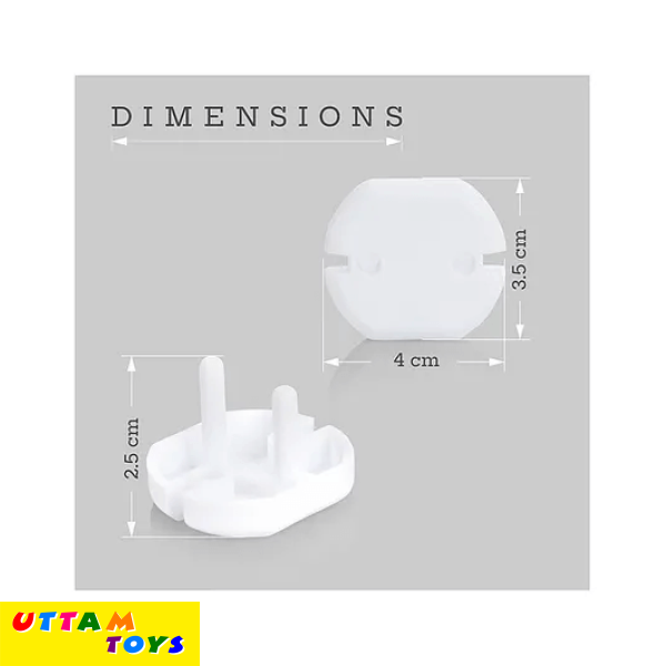 R for Rabbit Protector Socket Cover Guards Pack of 6 - White