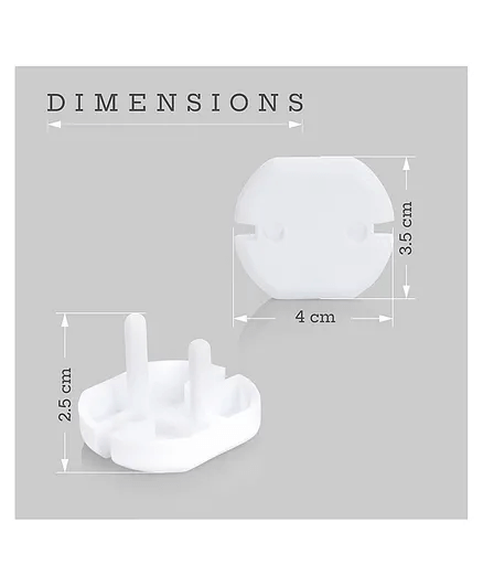 R for Rabbit Protector Socket Cover Guards Pack of 6 - White