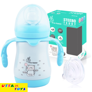 R For Rabbit Steebo Teddy SS Baby Spout Sipper 210 ML (Blue)