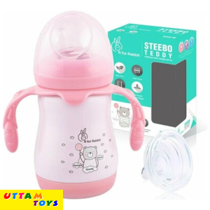 R For Rabbit Steebo Teddy SS Baby Spout Sipper 210 ML (Pink)