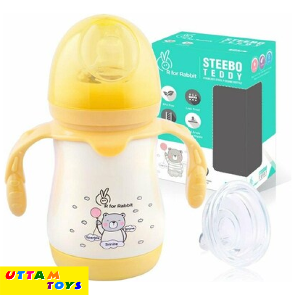 R For Rabbit Steebo Teddy SS Baby Spout Sipper 210 ML (Yellow)