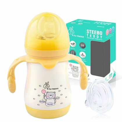 R For Rabbit Steebo Teddy SS Baby Spout Sipper 210 ML (Yellow)