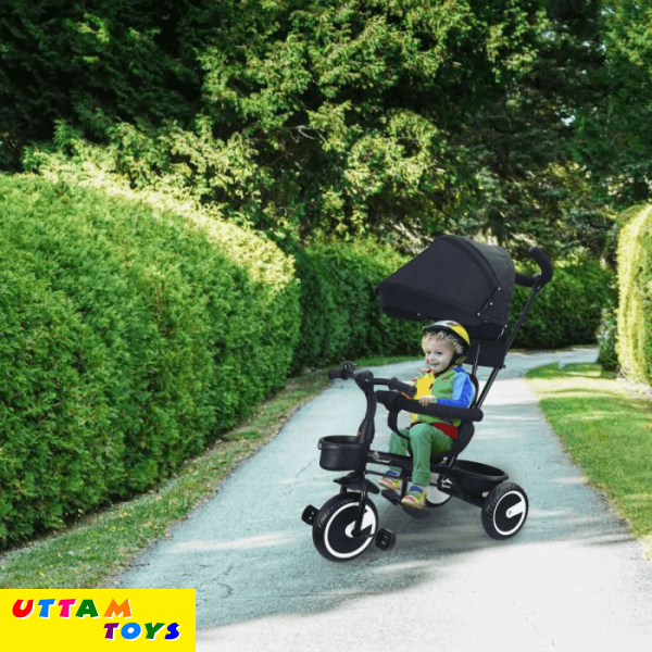 R For Rabbit Tiny Toes T30 Ace Tricycle - 3 in 1, Adjustable Parental Control & Canopy, Front & Rear Basket