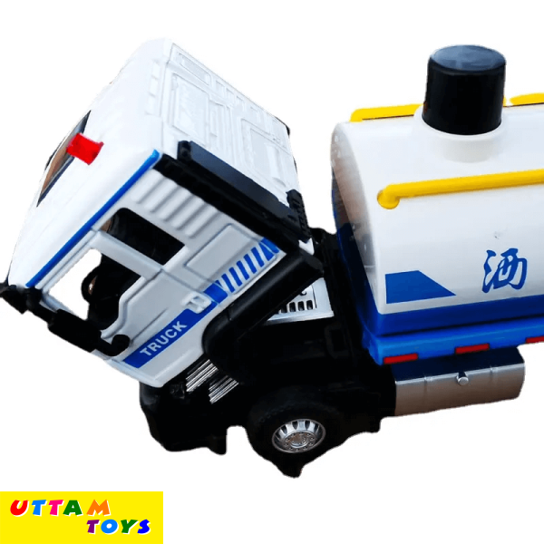 Uttam Toys Water Spray Truck With Flashing Lights & Realistic Sounds Pull Back Die Cast