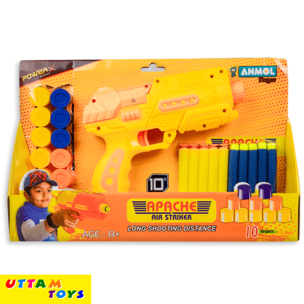 Anmol Toys Apache Air Striker Soft Blaster with 10 Darts