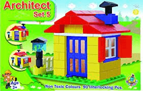 Architect Set 5. 90 Pieces Building Blocks for Young Builders who Wants to Create Big Empires