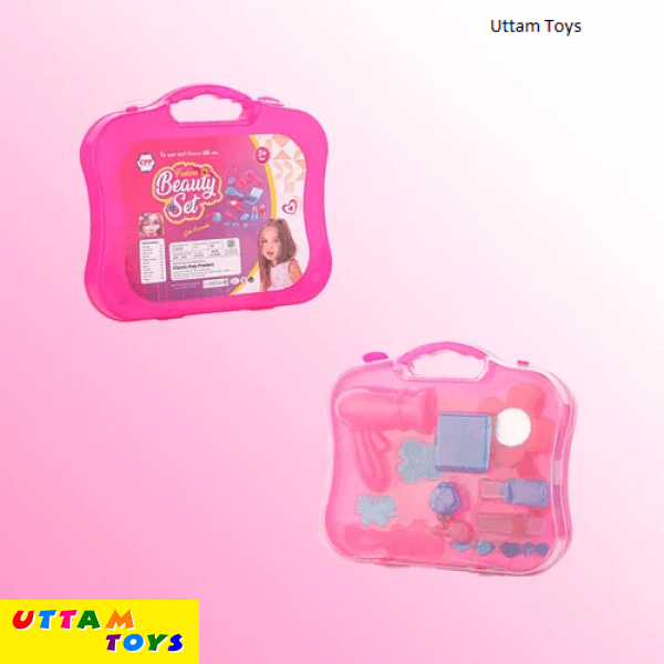 Fashion Beauty Set (Portable Kids Pretend Play Hair Dryer Makeup Toy Set)