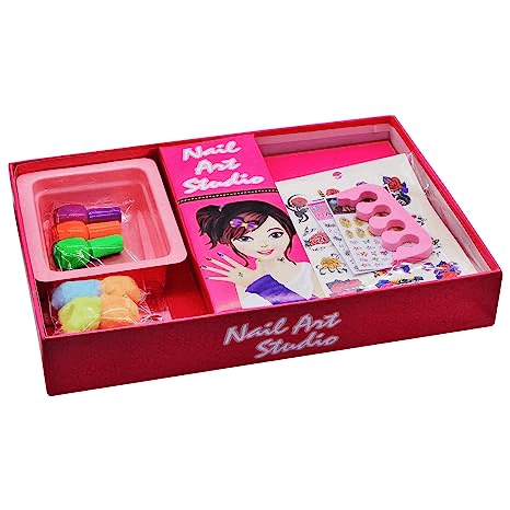 Ekta Nail Art Studio | Creative Gifts for Girls | Perfect Gift for Girls | Kids Nail Polish KIT with Accessories Multicolor