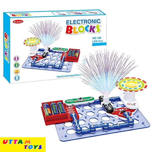 Electronic Blocks LED Fun || Colorful Fan || Fiber Tree || Tilt Sensor || Conduction Detector || 12 Pcs