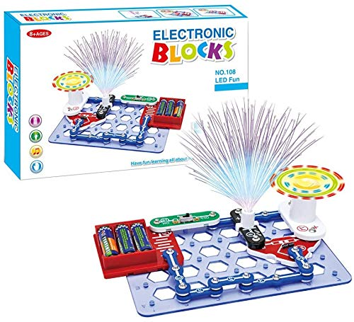 Electronic Blocks LED Fun || Colorful Fan || Fiber Tree || Tilt Sensor || Conduction Detector || 12 Pcs