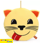 My Baby Excels Emoji Cat Yummy Food Face Plush - 30 cm (Yellow)