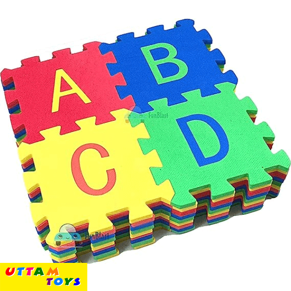 Eva Puzzle Foam Mat for Kids, Interlocking Learning Alphabet and Number Mat for Kids - Multicolor (36 Pcs