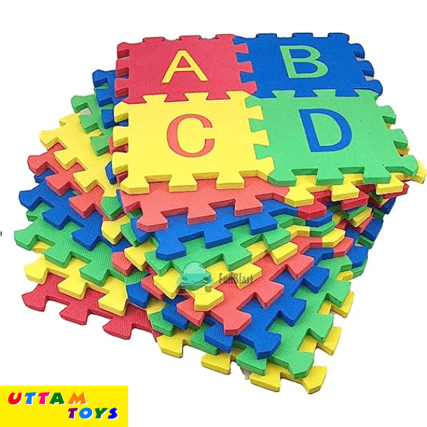 Eva Puzzle Foam Mat for Kids, Interlocking Learning Alphabet and Number Mat for Kids - Multicolor (36 Pcs