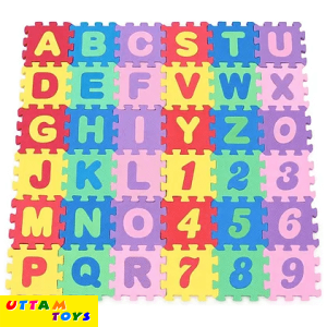 Uttam Toys Eva Puzzle Mat Small Multicolor - 36 Pieces