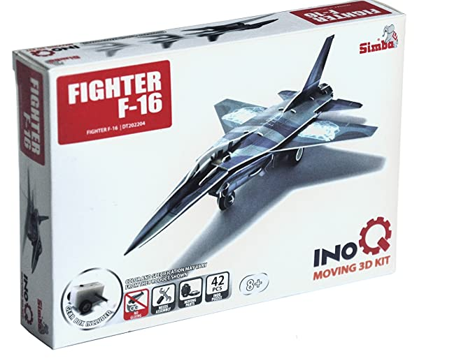 Simba Inoq 3D Moving Set Fighter F-16, Grey