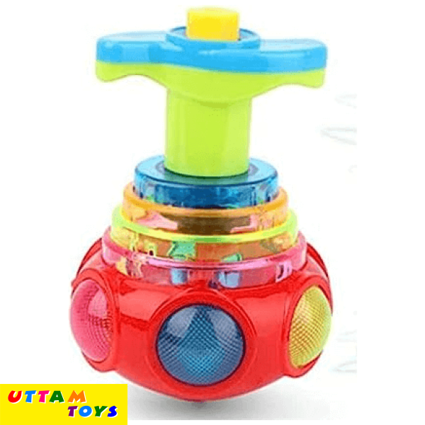 Uttam Toys Spinning Light Top/Lattoo with LED Light & Music Spinning Top