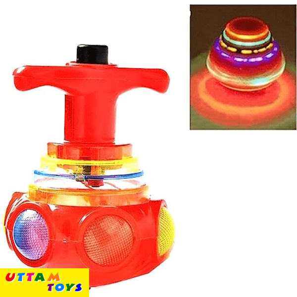 Uttam Toys Spinning Light Top/Lattoo with LED Light & Music Spinning Top