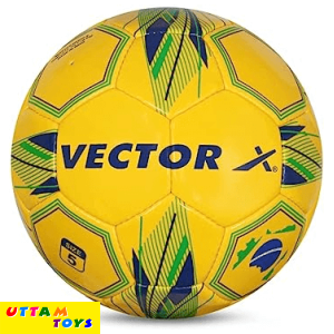 Vector X Brazil Hand Stitched Football | Sports| Match | Training | Practice| Professional Soccer Football | Size-5 | Yellow Color |