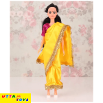 Funskool My Mia Doll with Black Hair in Traditional Yellow Indian Sari - Height 29.5 cm