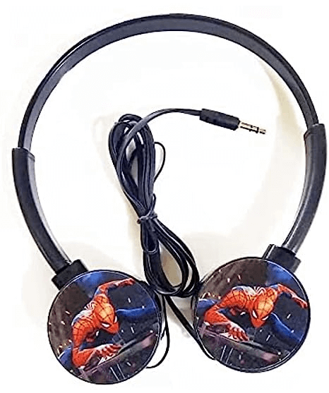 Spider Man 3.5Mm Jack Bass Booster Foldable Adjustable Wired On Ear Headphones